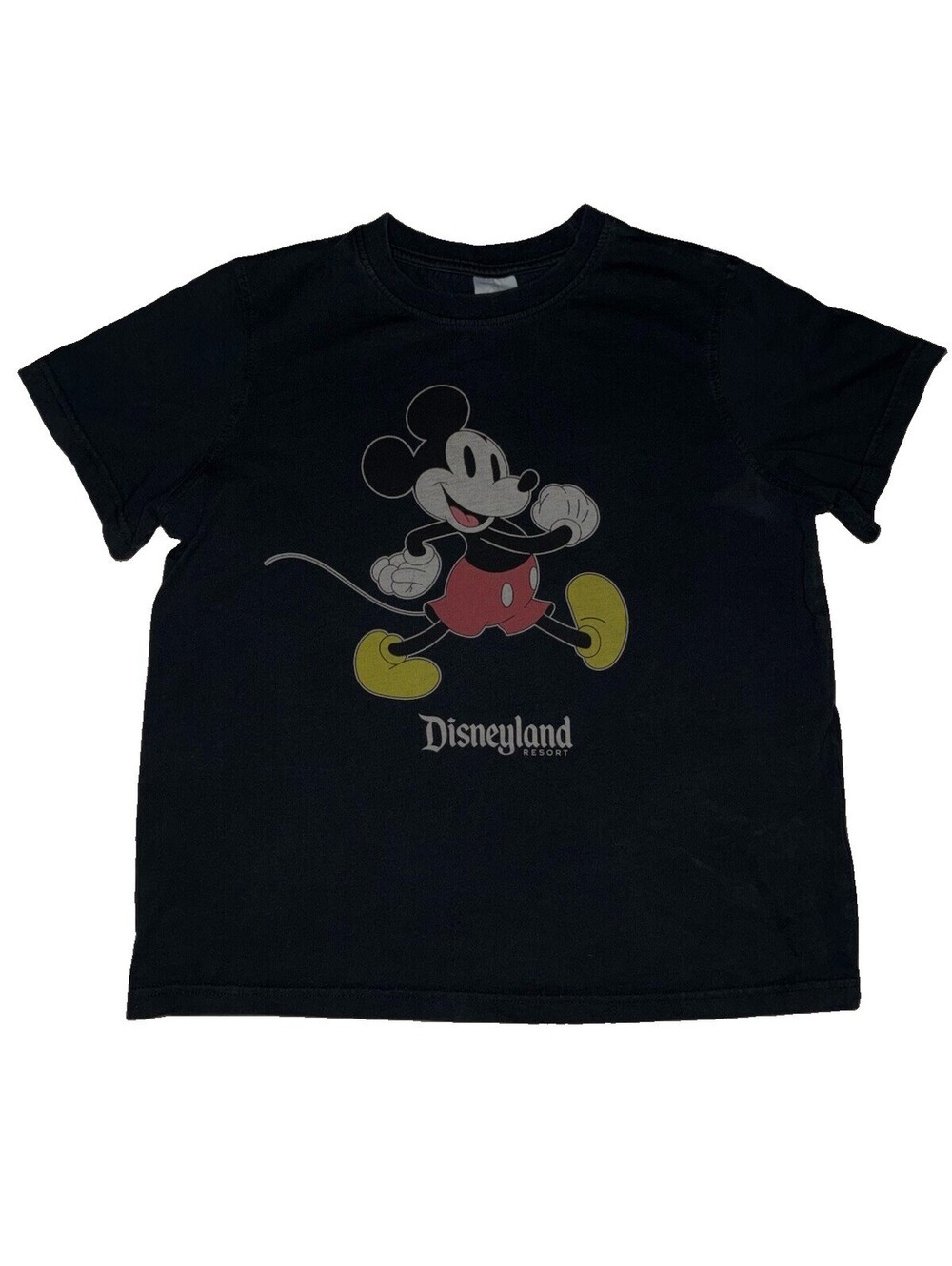 Vintage-style Mickey Mouse Disneyland Resort Black Cotton Tshirt Size S